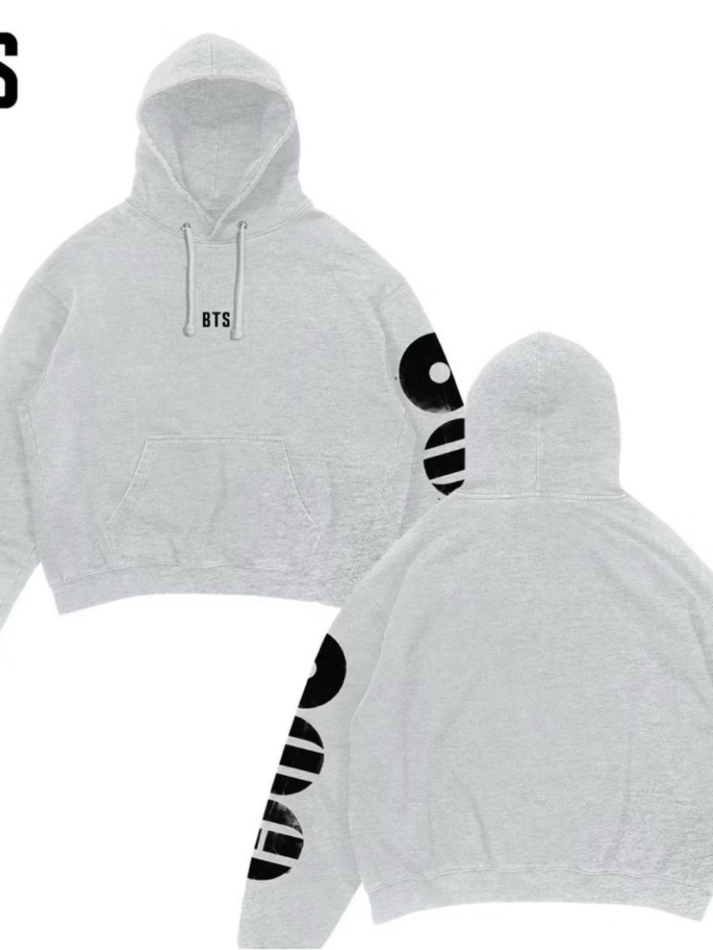 Target Unisex Light Gray BTS Hooded Sweatshirt